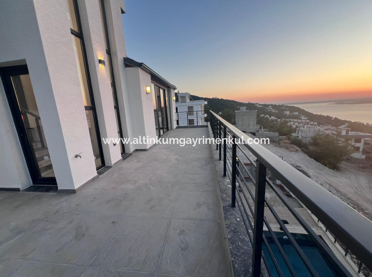 4 In 1 Villa Mit Pool Mit Meerblick Zu Verkaufen In Didim Akbuk