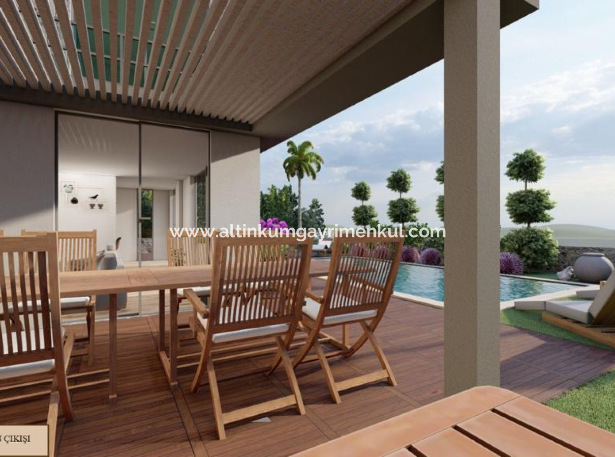 Didim Akbuk 3 In 1 Villa With Pool With Sea View For Sale