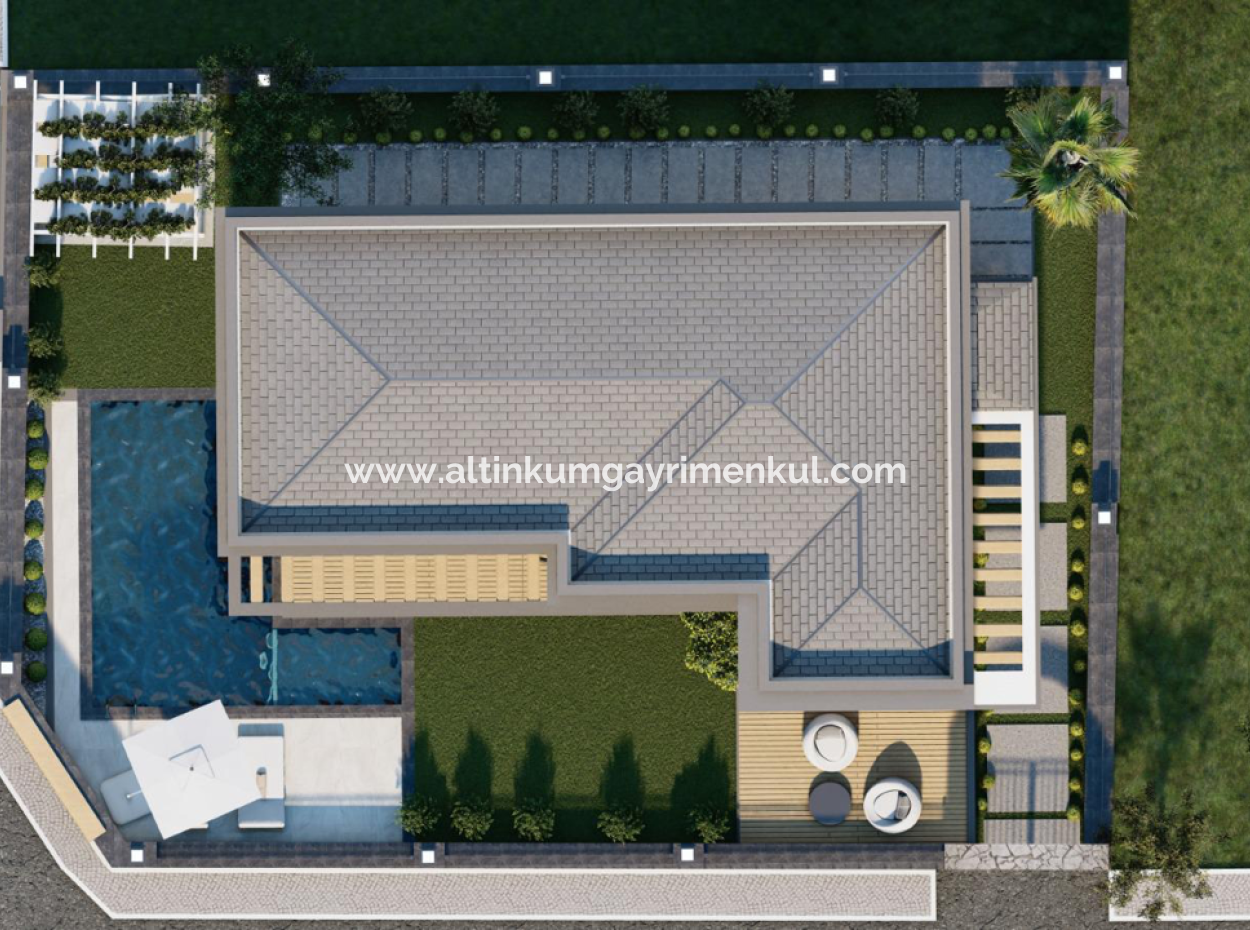 Didim Fevzipaşa Satılık Deniz Manzaralı 3+1 Ayrı Mutfak Villa